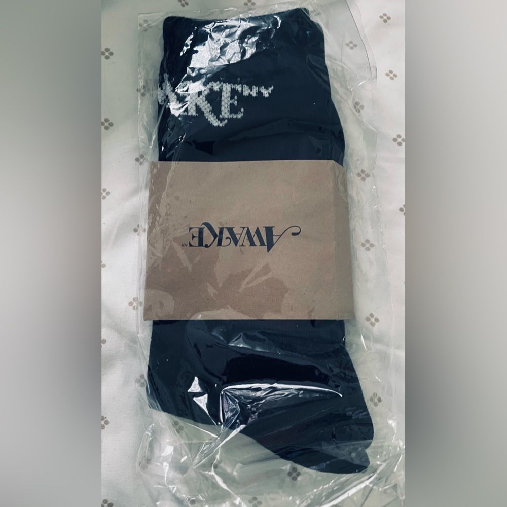 Awake Winter Socks — black cotton